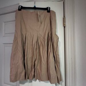 Anthropology Maeve Tan Skirt with pockets size 12 NWT